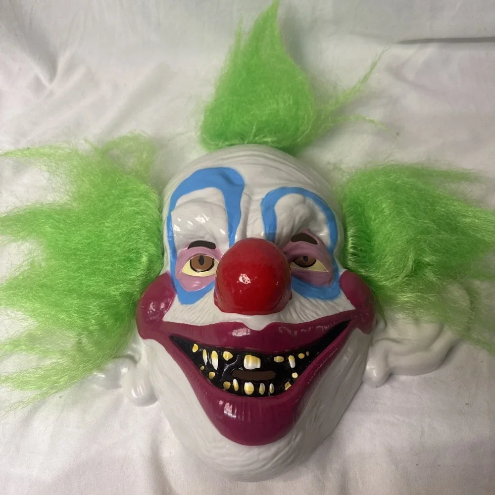 Halloween Shorty Killer Klowns Outter Space Mask Hard Plastic 1988 Scary Clown - Picture 1 of 7